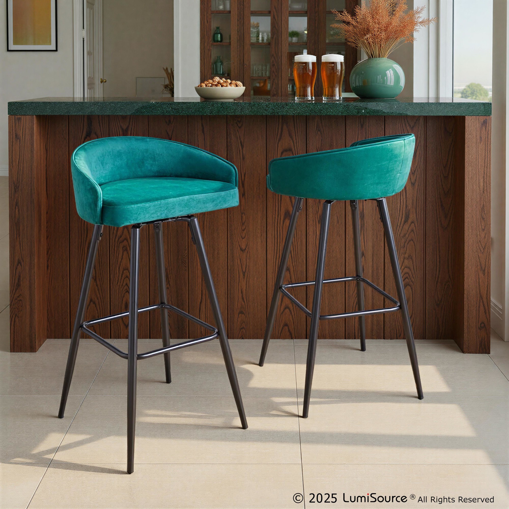 Canary Upholstered 30" Fixed-height Barstool  - Set Of 2